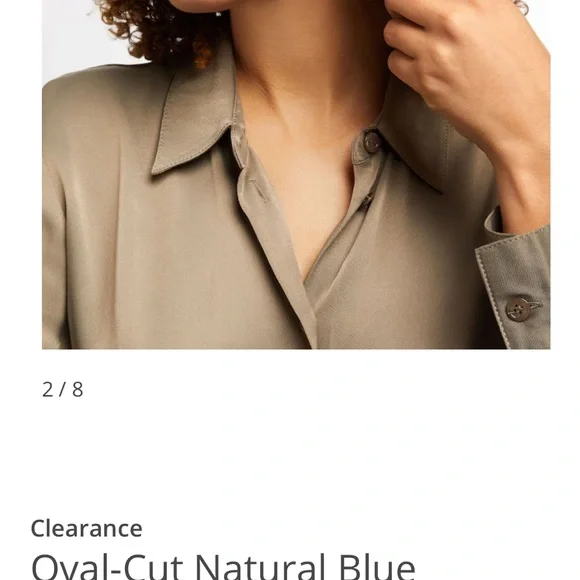 Kay Jewelers white gold Ring with sapphire and White Gems - Picture 2 of 4